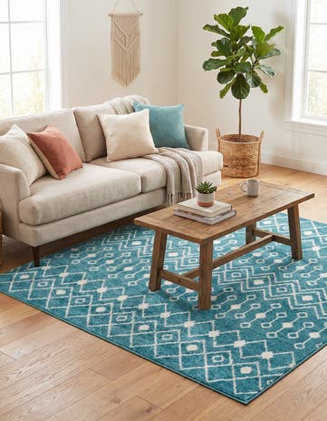 5' 3 x 5' 3 Moroccan Trellis Square Rug