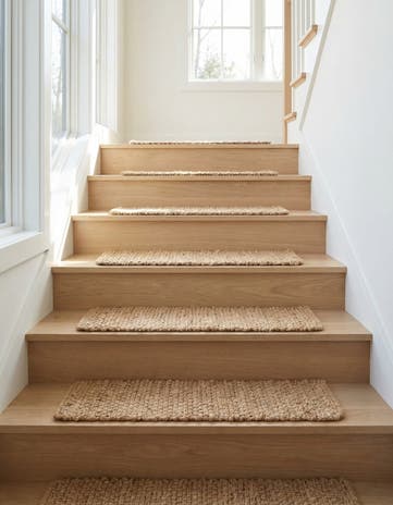 0' 9 x 2' 6 Hand Woven Chunky Jute Stair Rug