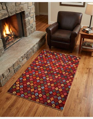 3' 3 x 5' Hand Knotted Balouch Wool Rug