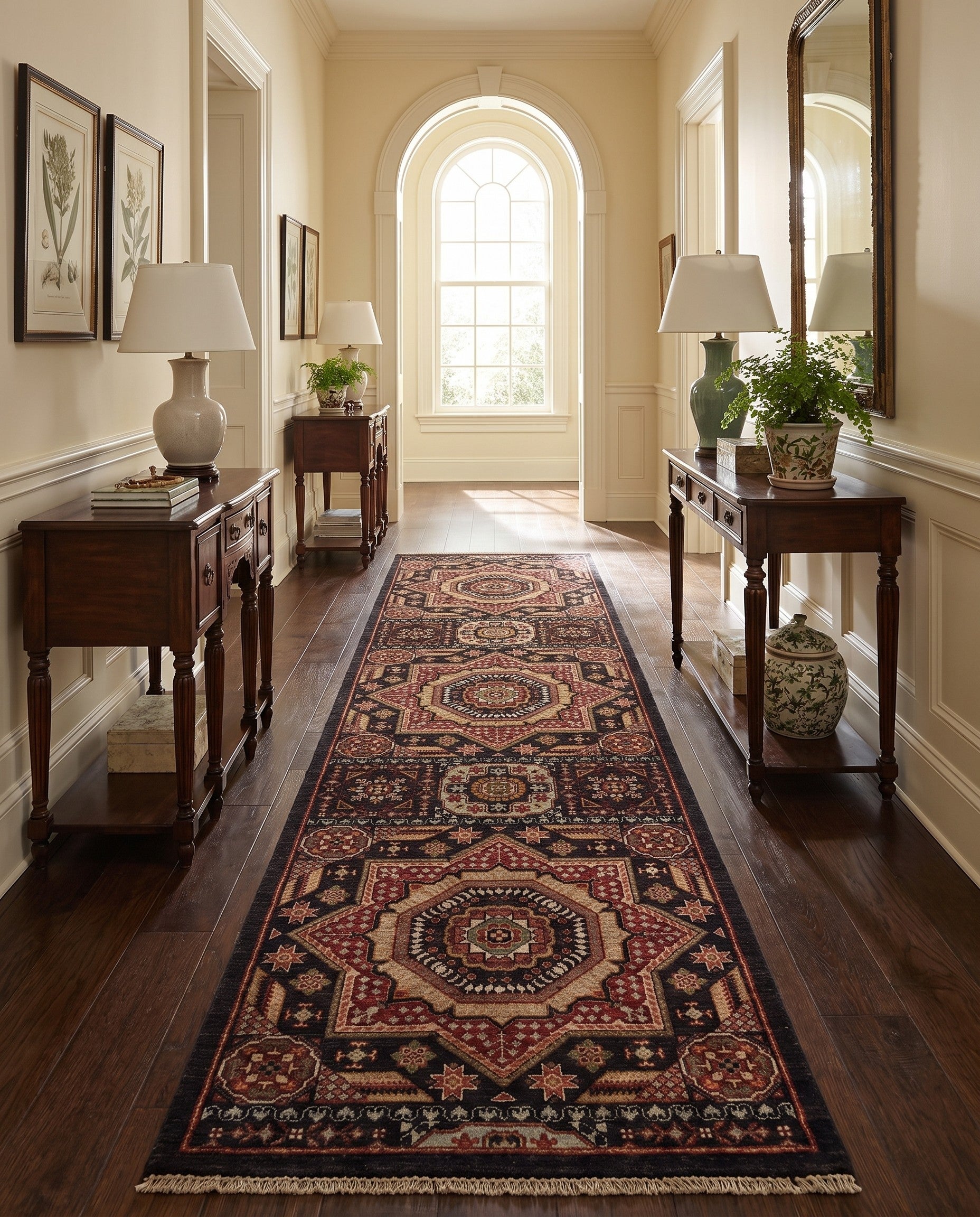 2' 8 x 9' 3 Hand Knotted Mamluk Ziegler Runner Rug