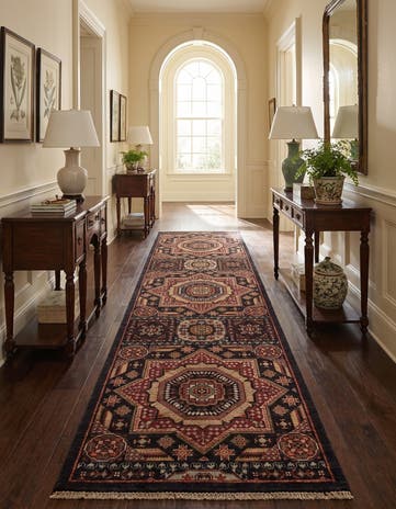 2' 8 x 9' 3 Hand Knotted Mamluk Ziegler Runner Rug