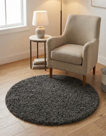 3' 3 x 3' 3 Everyday Shag Round Rug