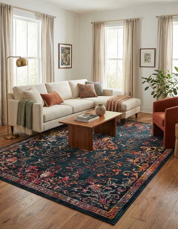 Navy Blue Madeline Rug