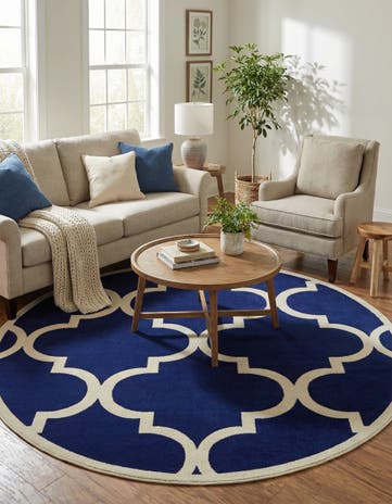 7' 10 x 7' 10 Trellis Round Rug