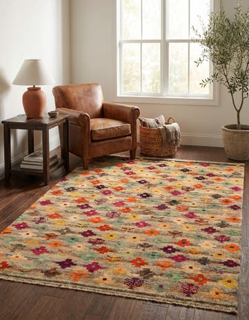 4' 5 x 6' 2 Hand Knotted Balouch Wool Rug