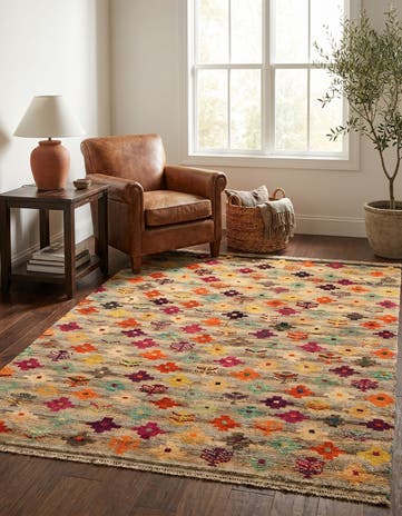 4' 5 x 6' 2 Hand Knotted Balouch Wool Rug