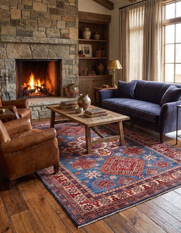 5' x 6' 10 Hand Knotted Kazak Rug