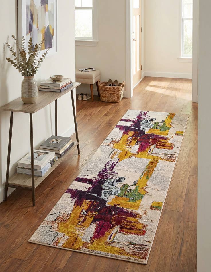 Detail image of 2' 2 x 6' 9 Washable Hyacinth Runner Rug