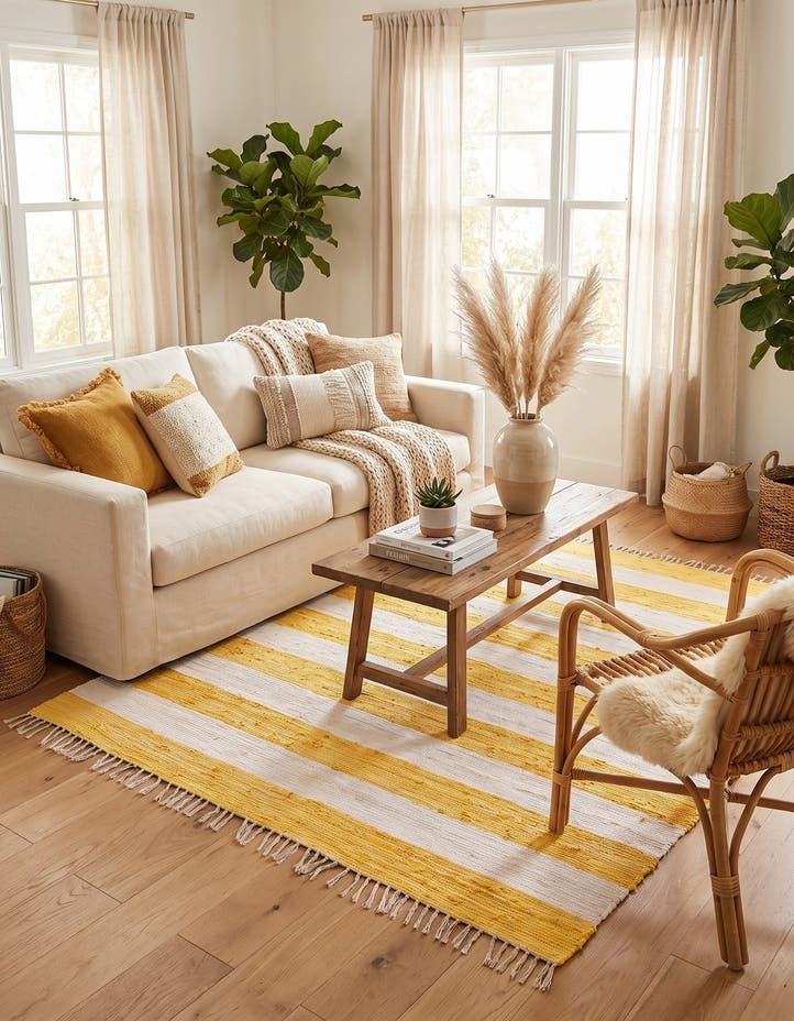 7' 10 x 7' 10 Hand Woven Chindi Rag Square Rug