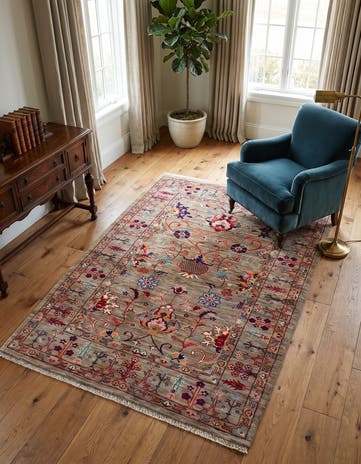 4' x 5' 10 Hand Knotted Ariana Ziegler Rug