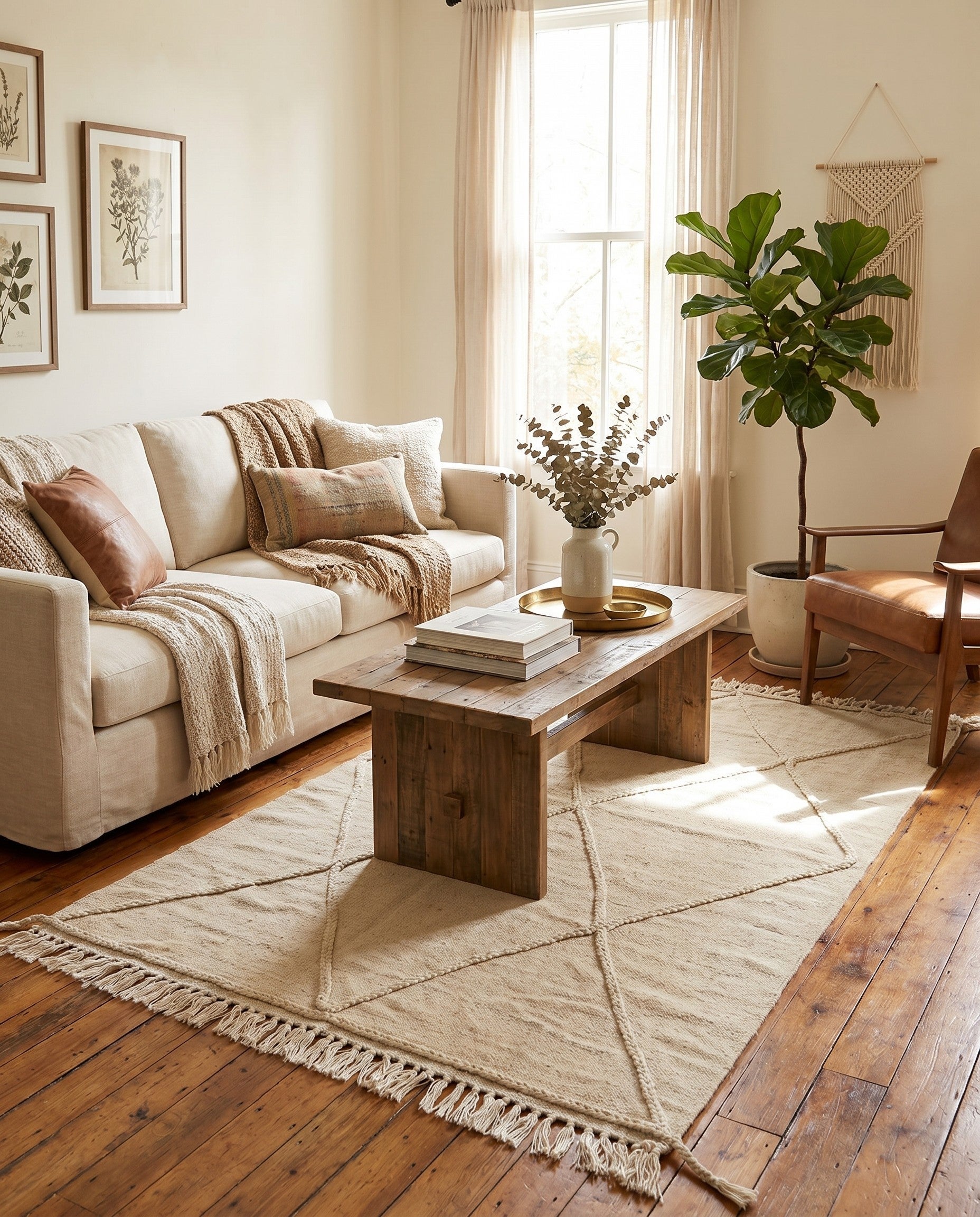 3' 6 x 5' 2 Hand Knotted Moroccan Wool Rug
