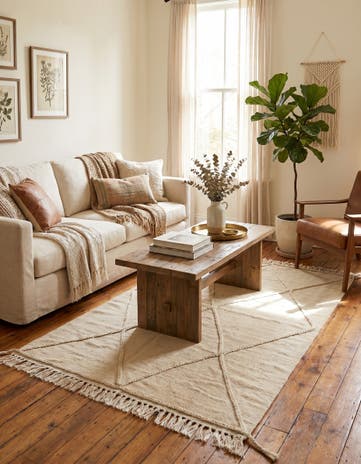 3' 6 x 5' 2 Hand Knotted Moroccan Wool Rug
