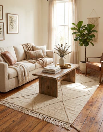 3' 6 x 5' 2 Hand Knotted Moroccan Wool Rug