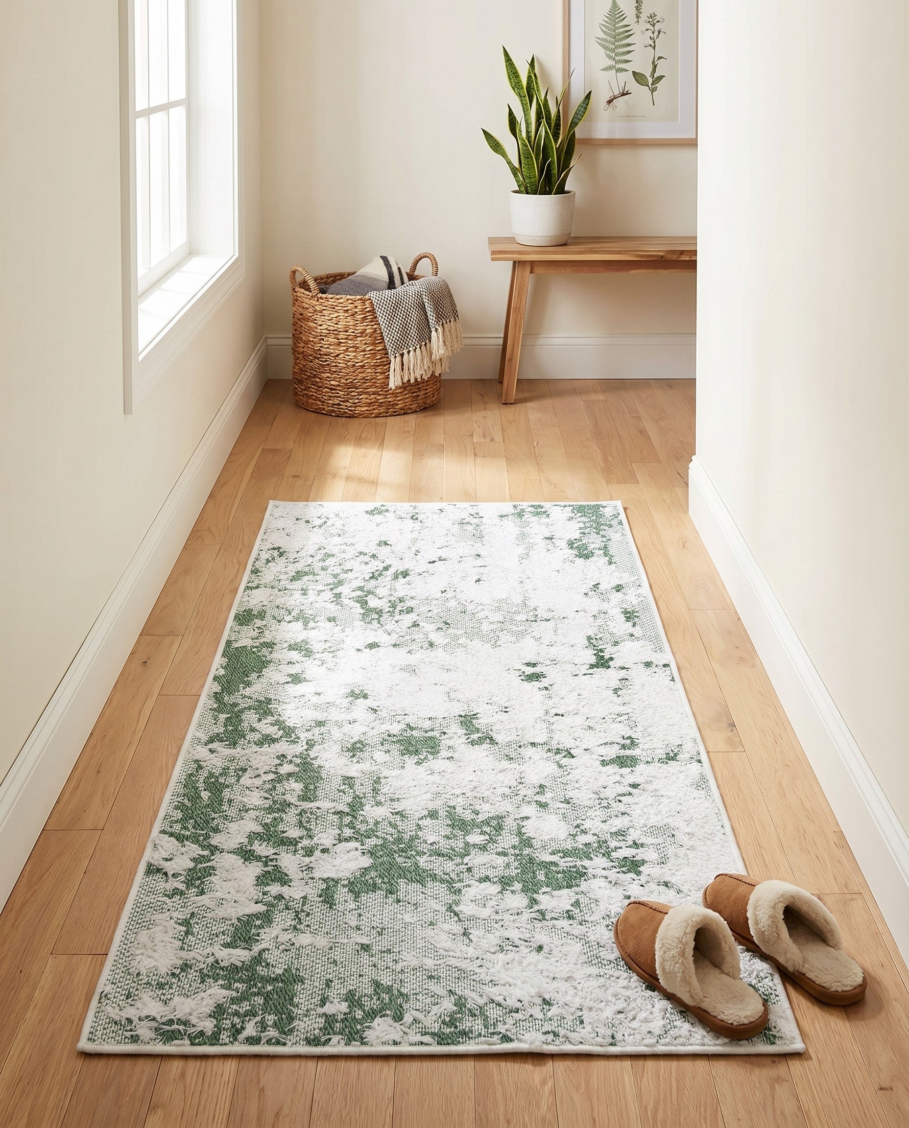 Green Abbey Runner Rug