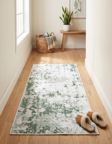 Green Abbey Runner Rug