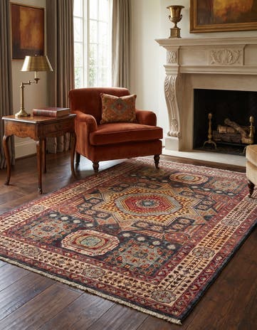 4' x 5' 10 Hand Knotted Mamluk Ziegler Rug