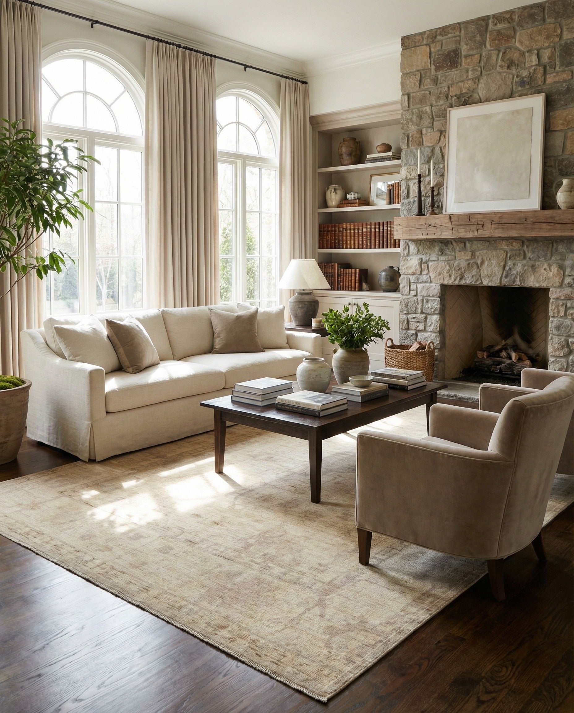 9' 2 x 12' 1 Hand Knotted Oushak Wool Rug