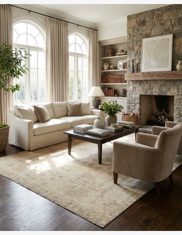 9' 2 x 12' 1 Hand Knotted Oushak Wool Rug