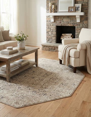 Beige Eliza Octagon Rug