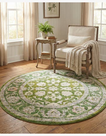 Green Aurelia Round Rug