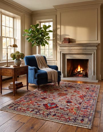 3' 7 x 5' 1 Hand Knotted Ariana Ziegler Rug