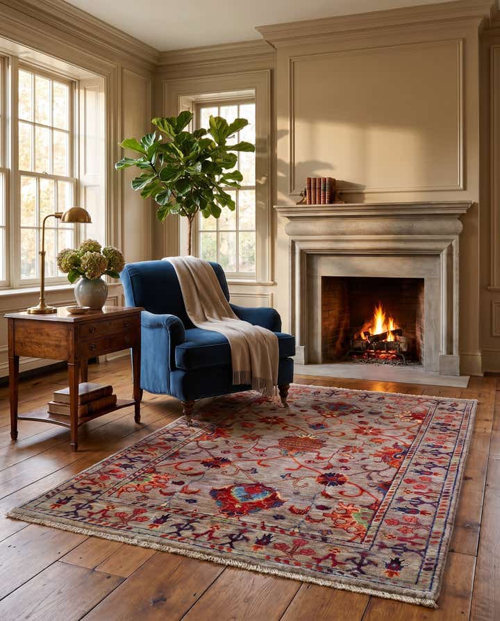 3' 7 x 5' 1 Hand Knotted Ariana Ziegler Rug