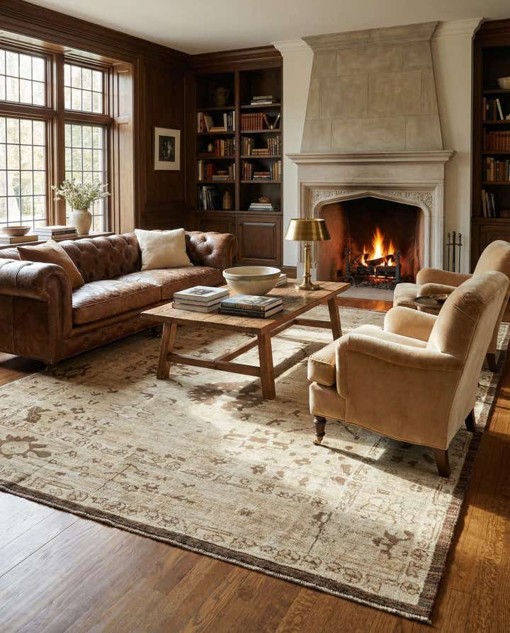 8' 3 x 10' 2 Hand Knotted Oushak Wool Rug