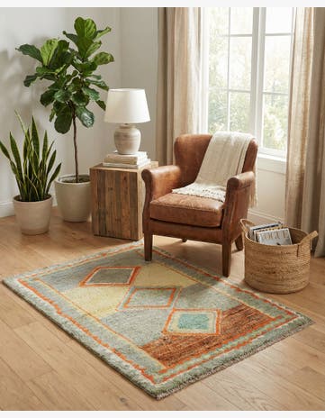 2' 8 x 3' 8 Hand Knotted Oushak Wool Rug