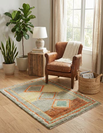 2' 8 x 3' 8 Hand Knotted Oushak Wool Rug