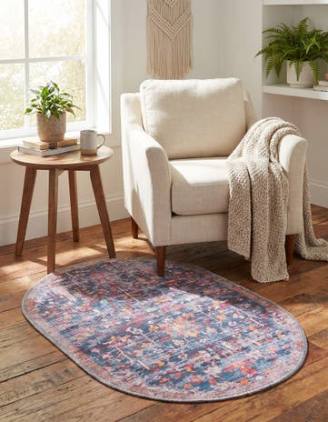 2' x 3' Washable Maahru Oval Rug