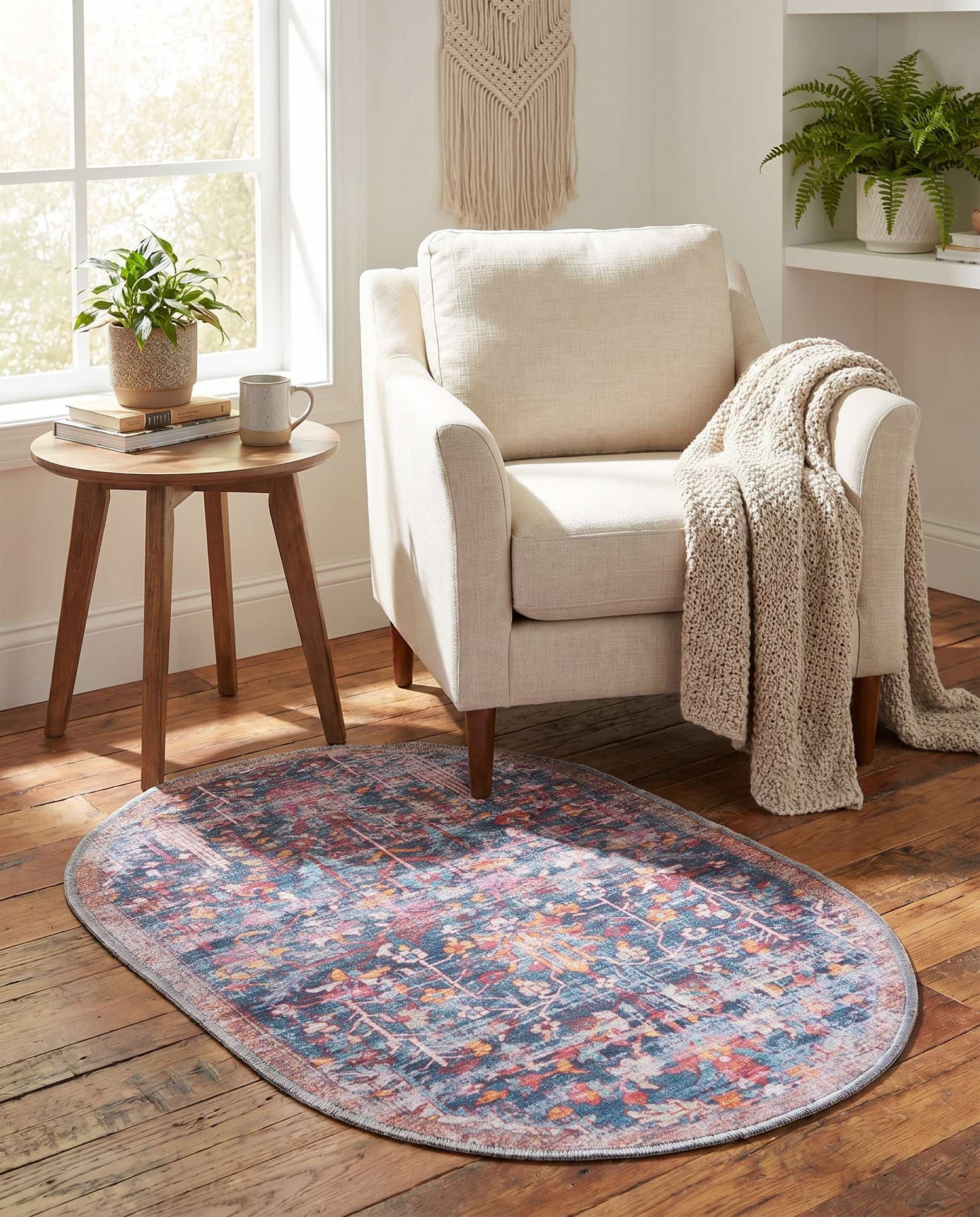 2' x 3' Washable Maahru Oval Rug