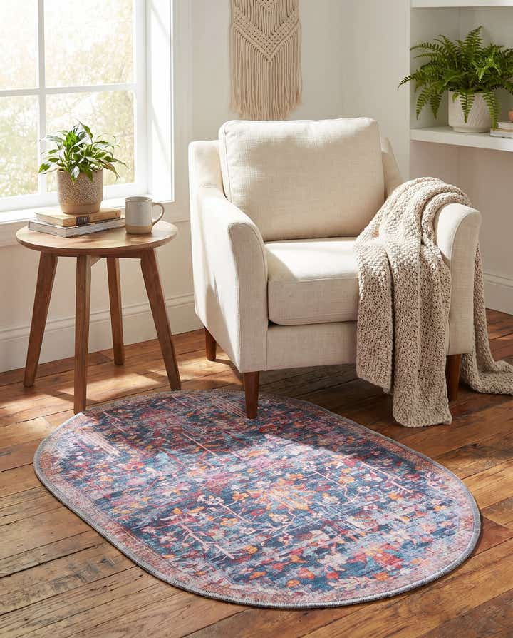 2' x 3' Washable Maahru Oval Rug