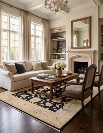 5' x 6' 10 Hand Knotted Ziegler Rug