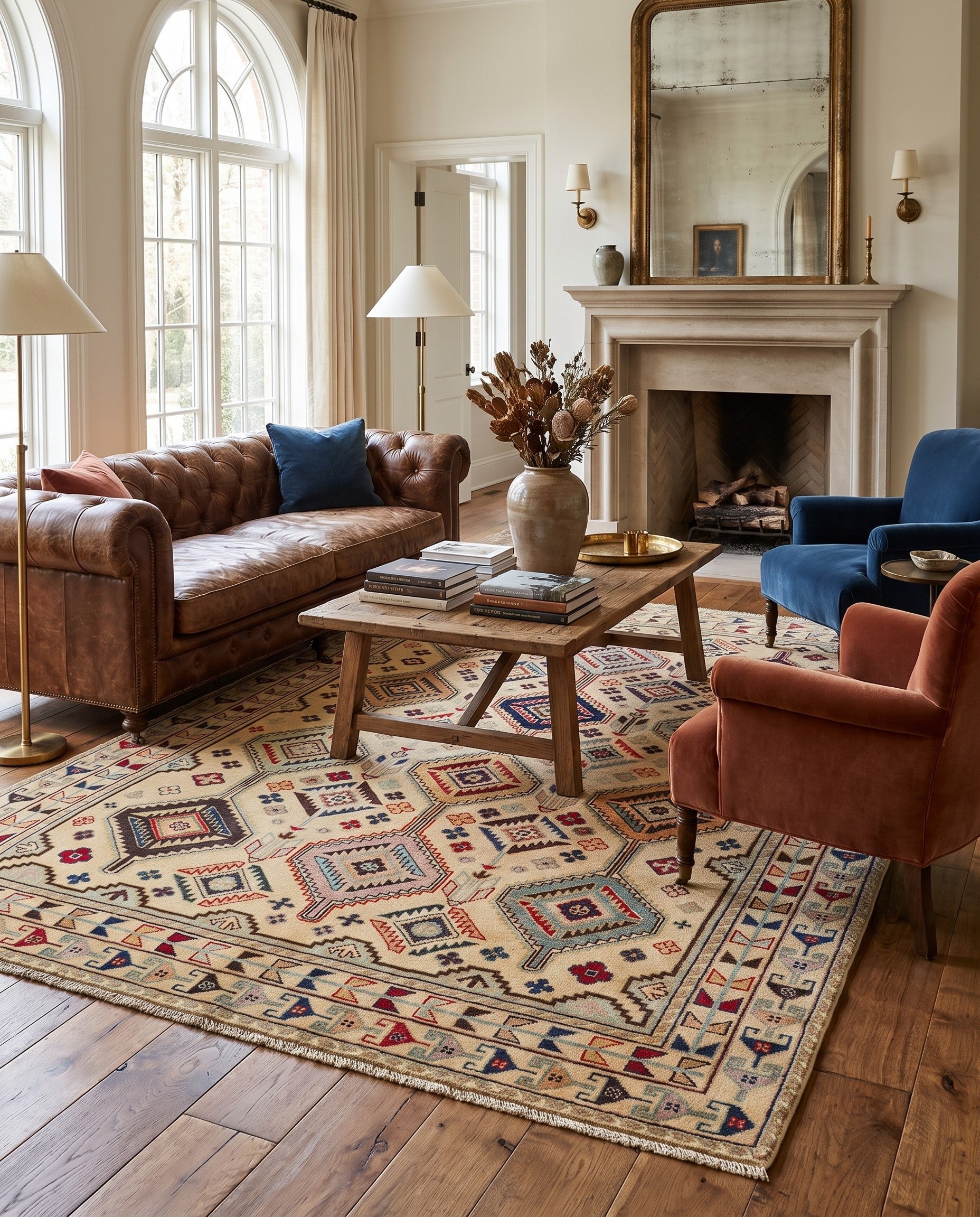 5' 8 x 7' 10 Hand Knotted Kazak Rug