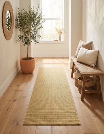 2' x 6' Monochromatic Bouclee Runner Rug