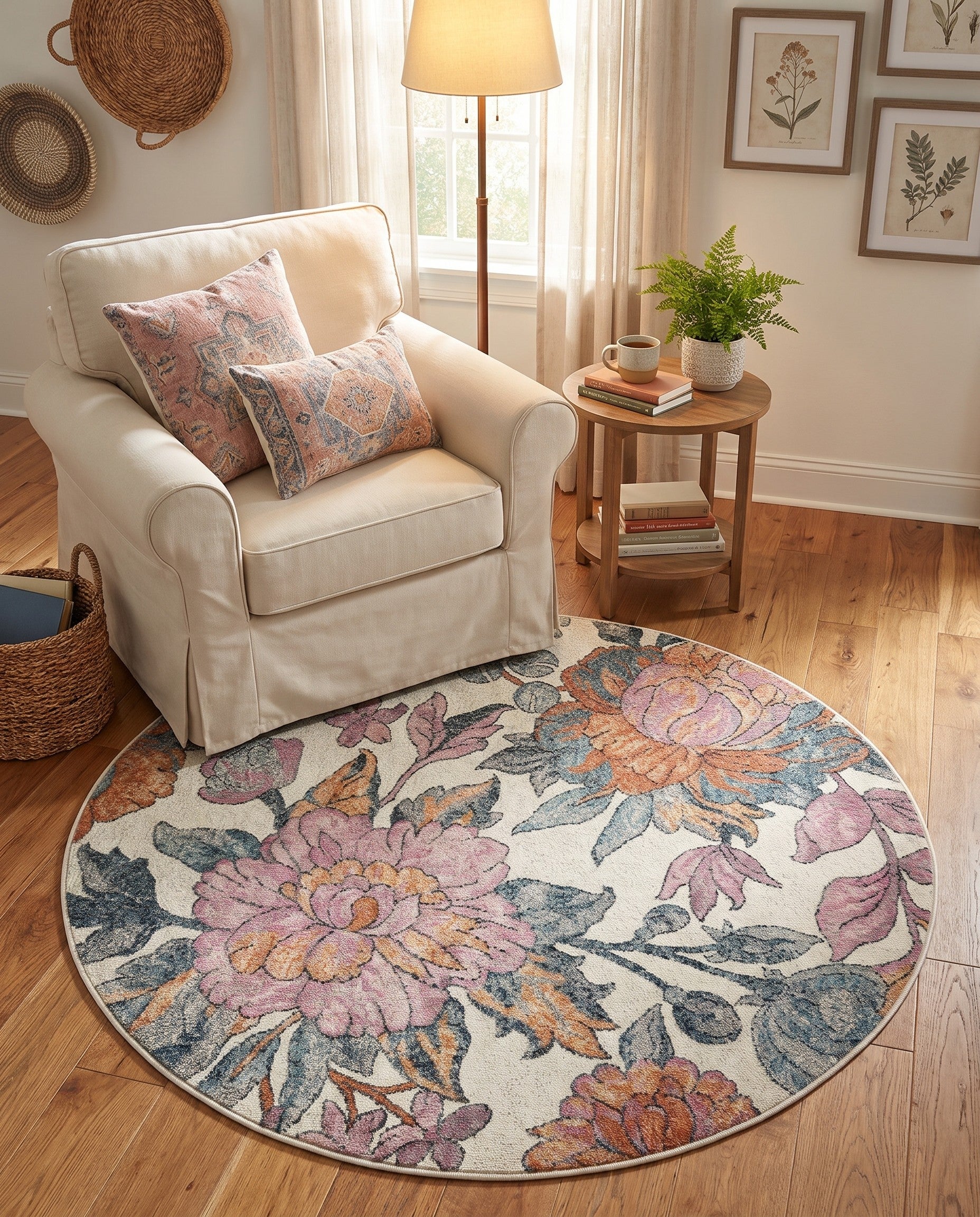 125cm x 125cm Blossom Round Rug
