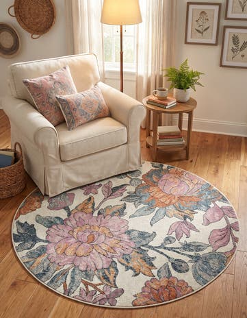 125cm x 125cm Blossom Alfombra redondo