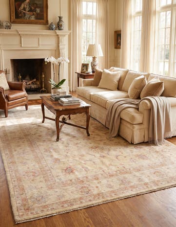 6' 11 x 10' Hand Knotted Ziegler Rug