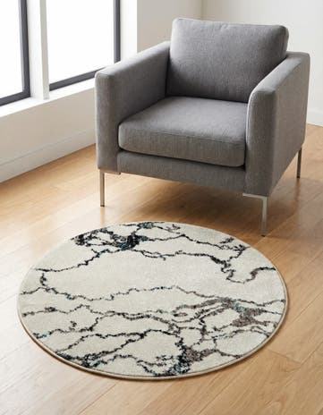 Ivory Madeline Round Rug