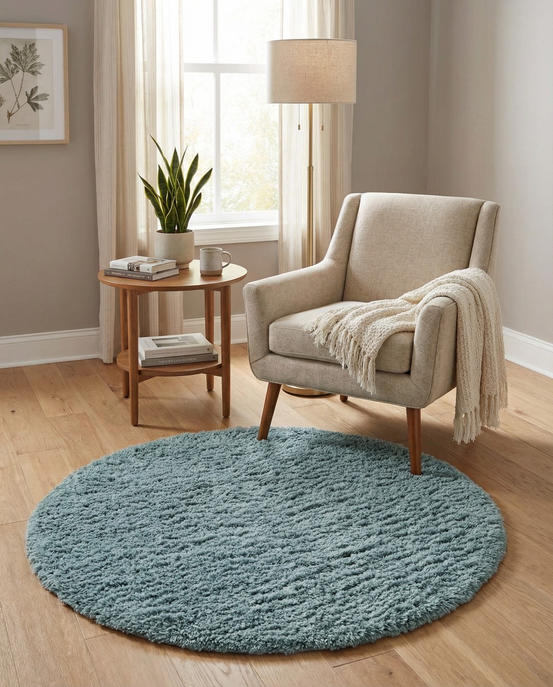 3' 3 x 3' 3 Infinity Shag Round Rug