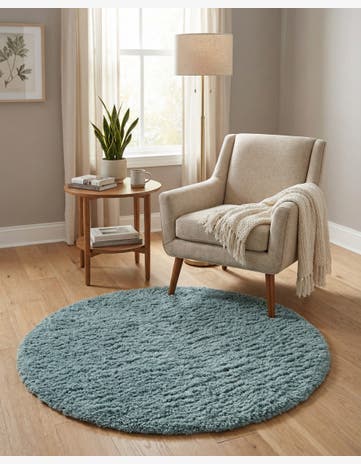 3' 3 x 3' 3 Infinity Shag Round Rug