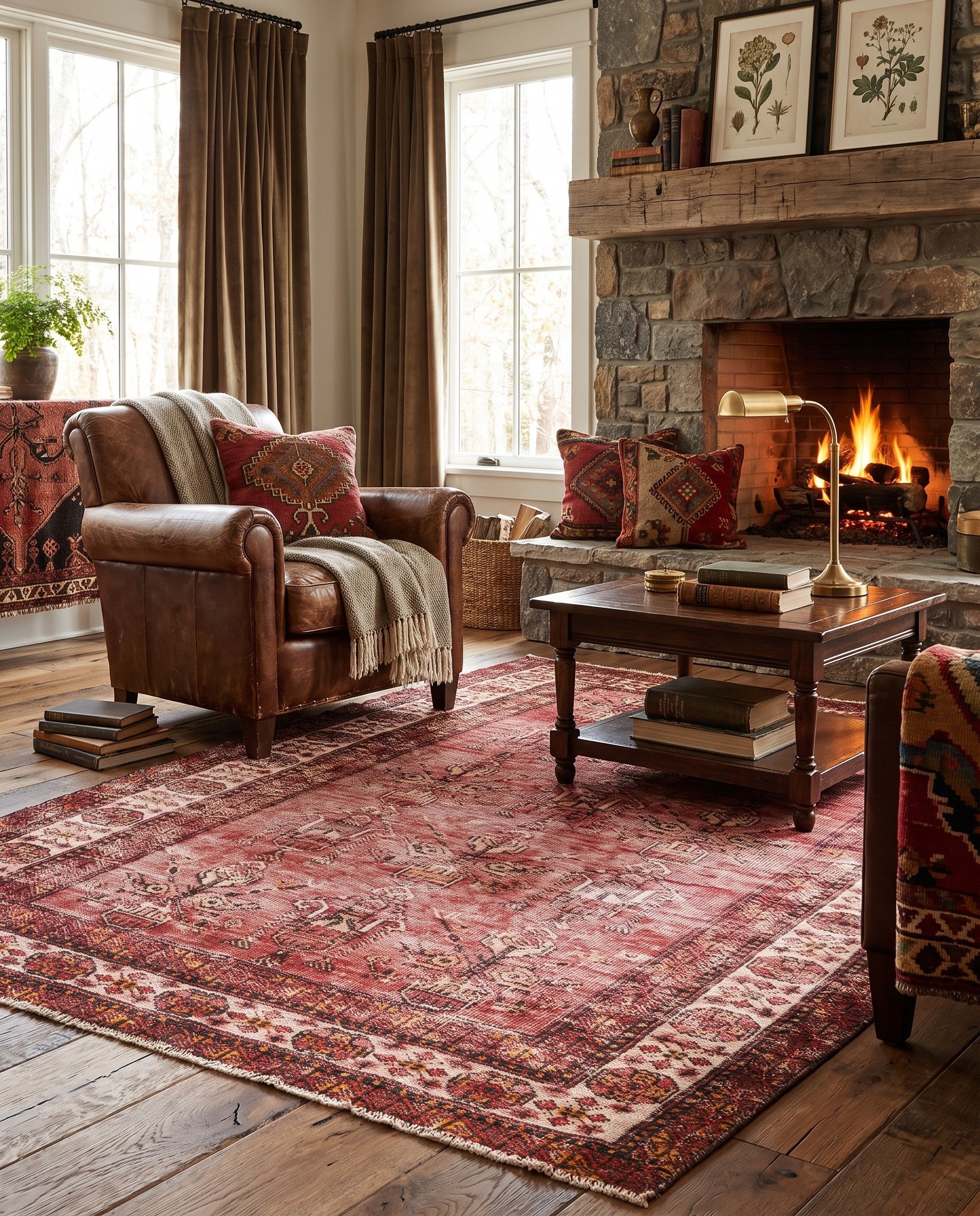 3' 10 x 6' 8 Hand Knotted Ultra Vintage Persian Wool Rug