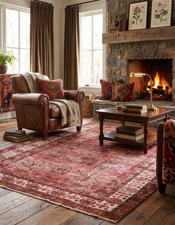 3' 10 x 6' 8 Hand Knotted Ultra Vintage Persian Wool Rug