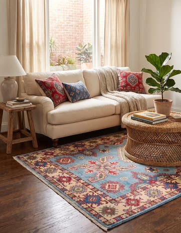 3' 5 x 5' Hand Knotted Kazak Rug