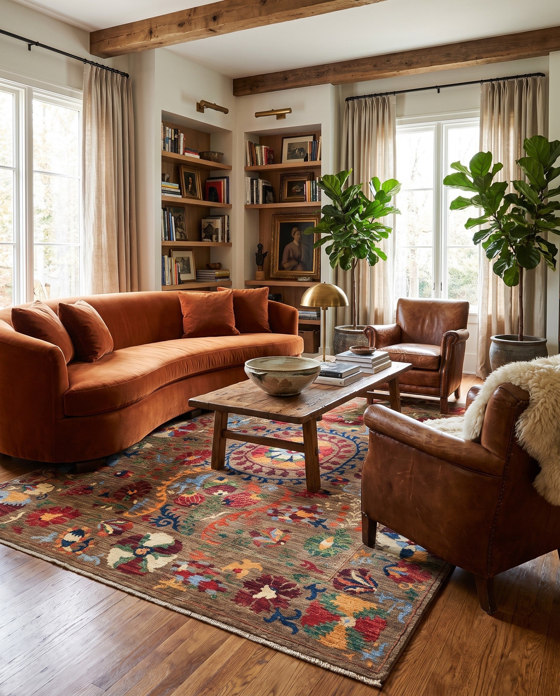 7' x 9' 8 Hand Knotted Ariana Ziegler Rug