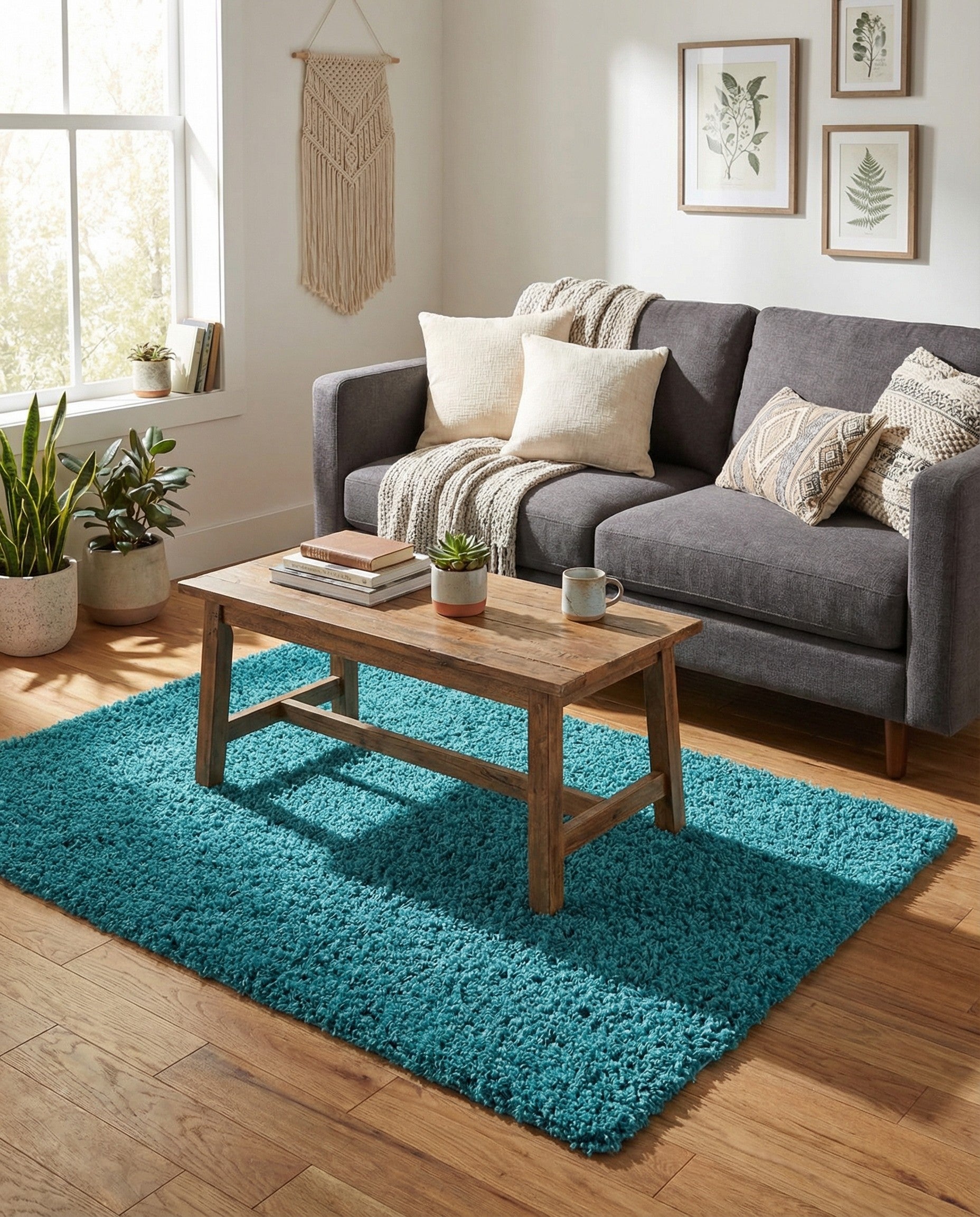 3' x 5' 3 Solid Shag Rug