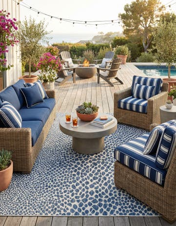 7' 10 x 10' Easy-Clean Jill Zarin Cape Town Indoor / Outdoor Rug