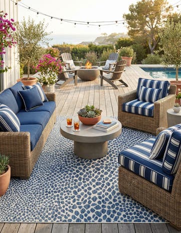 7' 10 x 10' Easy-Clean Jill Zarin Cape Town Indoor / Outdoor Rug