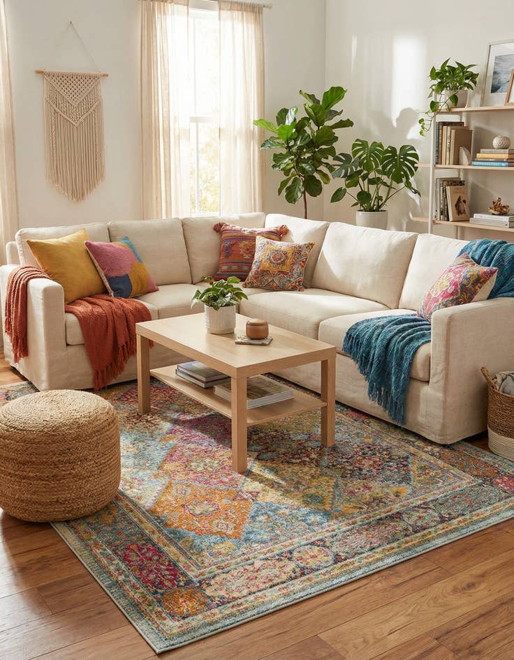 Detail image of 5' 5 x 8' Santiago Rug