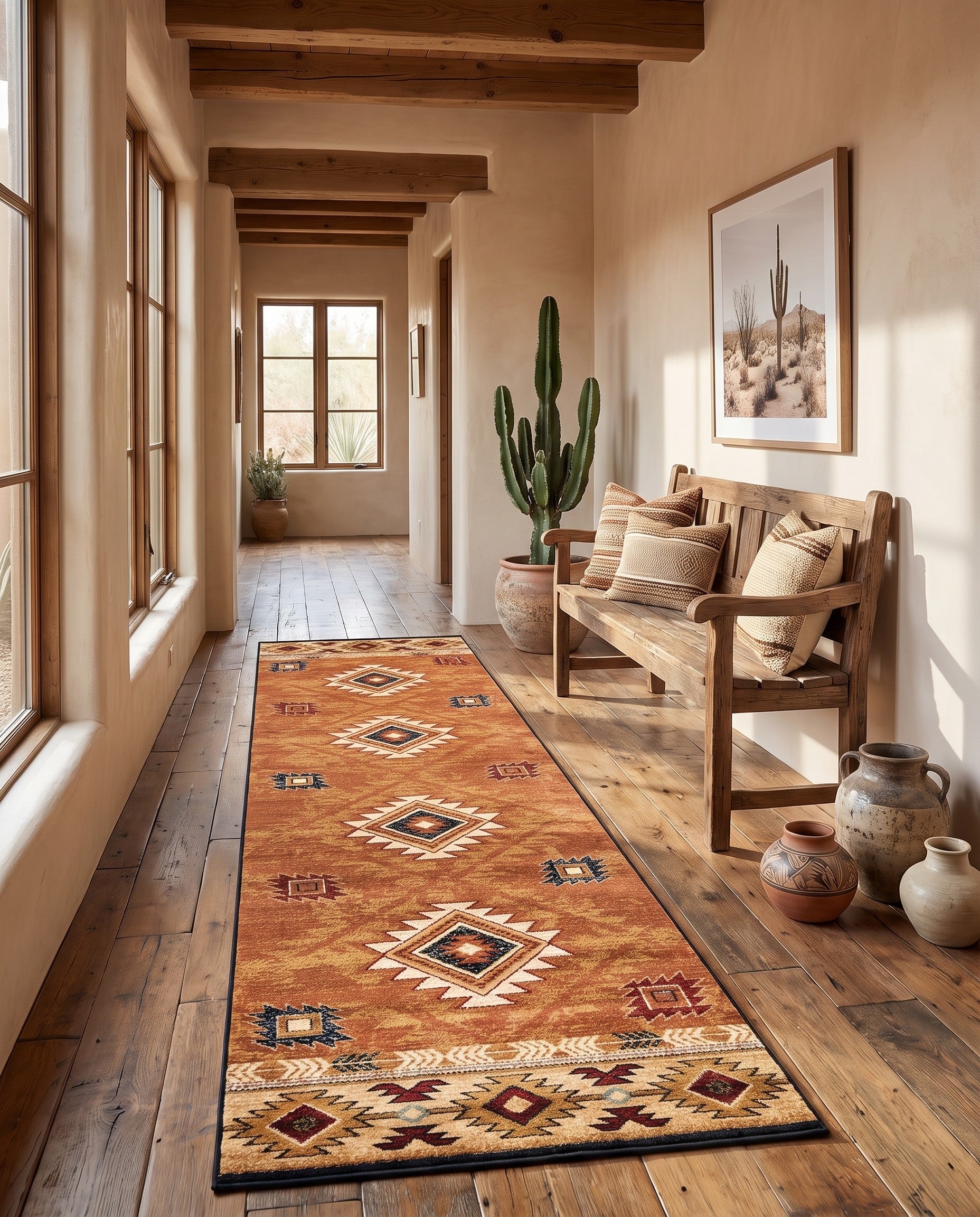Brick Pioneer Runner Rug
